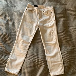 JCrew cropped white jeans